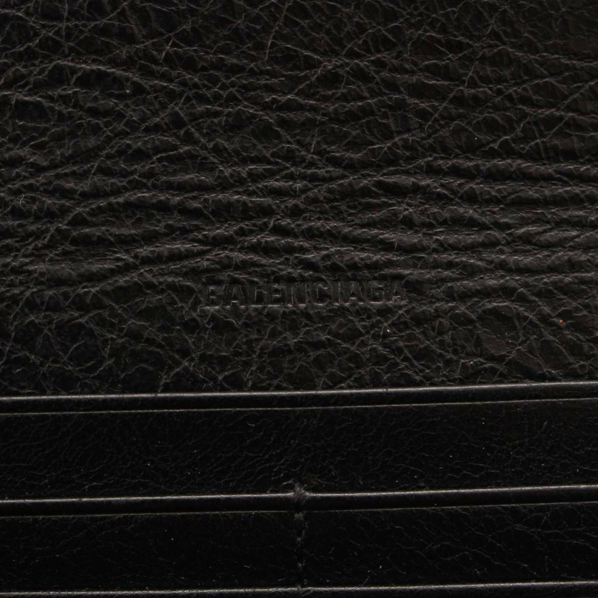 Long Leather Wallet - Grey Balenciaga Elegance with Ample Storage -   Shop Bags LLC 