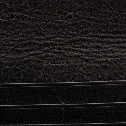 Long Leather Wallet - Grey Balenciaga Elegance with Ample Storage -   Shop Bags LLC 
