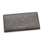Long Leather Wallet - Grey Balenciaga Elegance with Ample Storage -   Shop Bags LLC 
