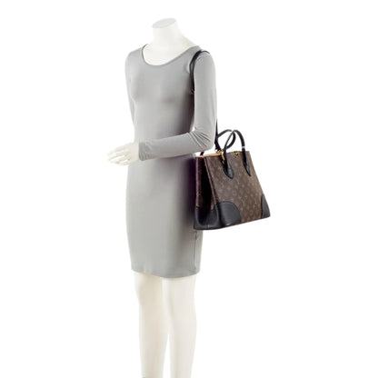 Louis Vuitton Flandrin Monogram Canvas Leather Handbag with Strap