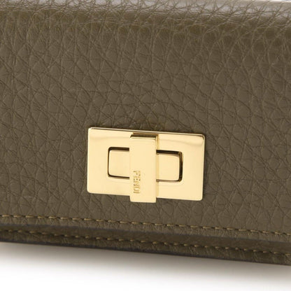 Luxurious Fendi Selleria Leather Avocado Green Micro Trifold Wallet -   Shop Bags LLC
