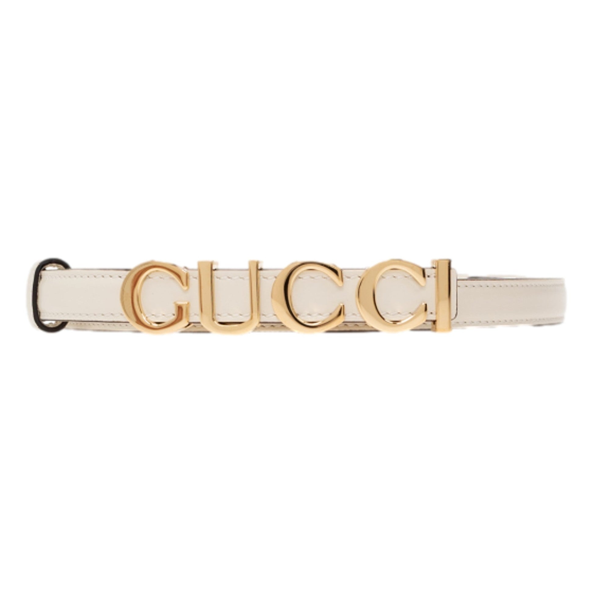 Luxurious Gucci Cream Leather Belt with Gold Logo - Size 85 -   Shop Bags LLC