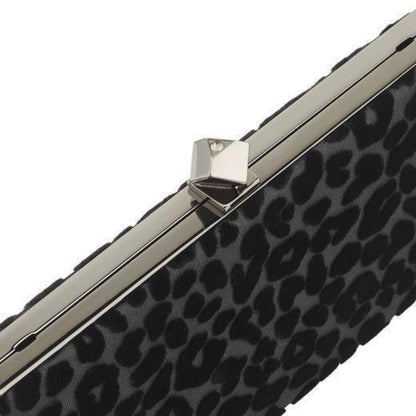 Luxurious Jimmy Choo Celeste Leopard Clutch - Chic Evening Elegance -   Shop Bags LLC