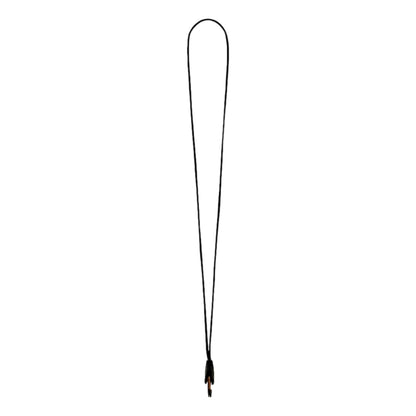 Luxury Leather Heart Keyring Necklace - Saint Laurent Black Patent -   Shop Bags 