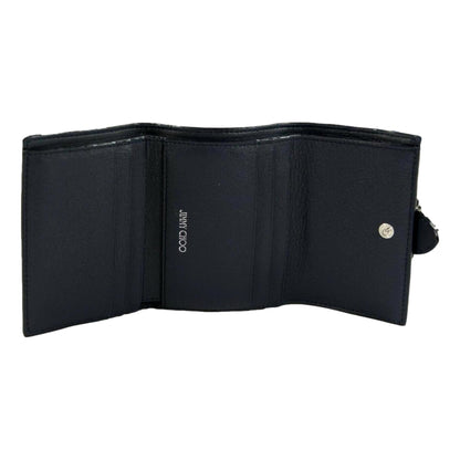 Luxury Trifold Wallet: Jimmy Choo Cheri Dark Blue Leather Wallet -   Shop Bags LLC 