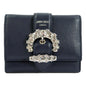 Luxury Trifold Wallet: Jimmy Choo Cheri Dark Blue Leather Wallet -   Shop Bags LLC 