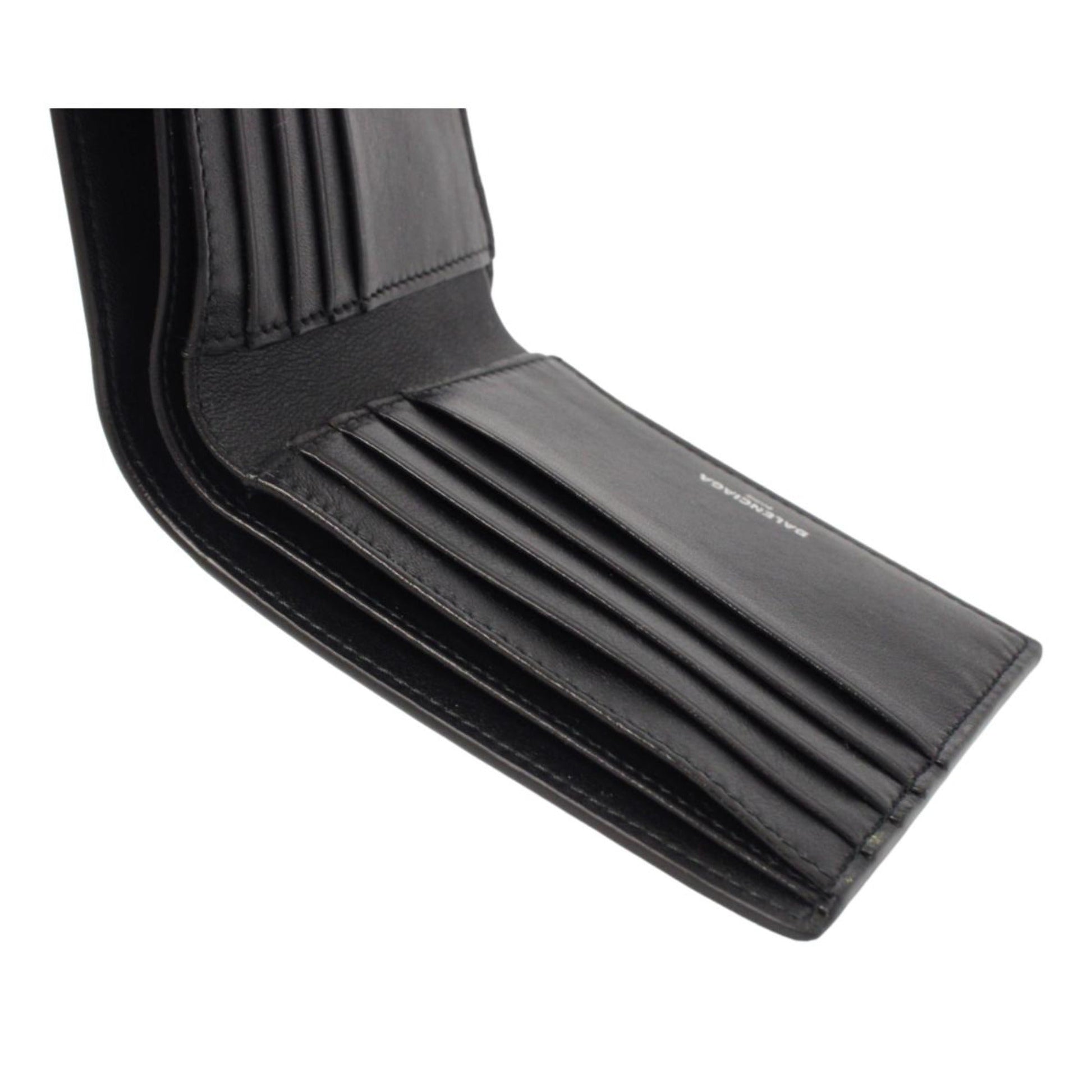 Men's Wallet: Black Bifold Wallet - Luxury Leather by Balenciaga -   Shop Bags LLC 