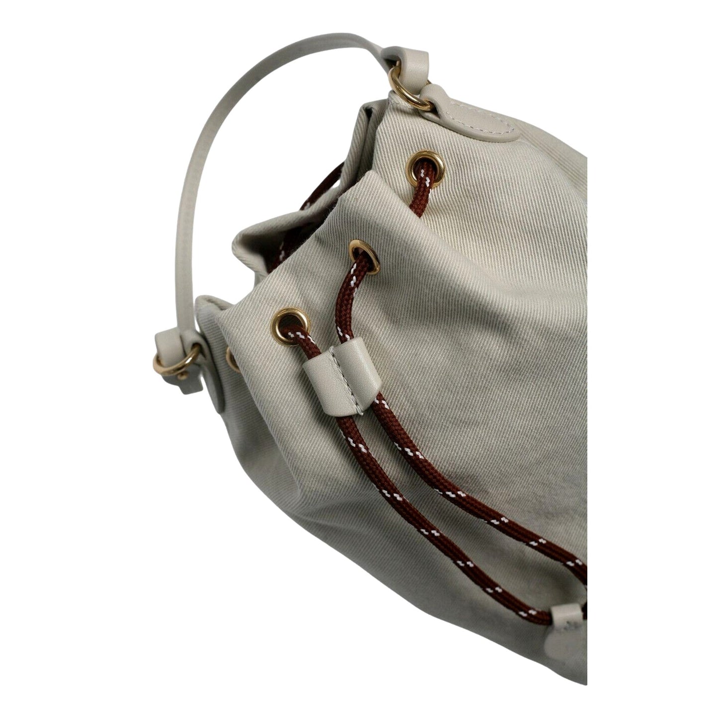 Miu Miu Gabardine Mini Bucket Bag in White -   Shop Bags LLC 