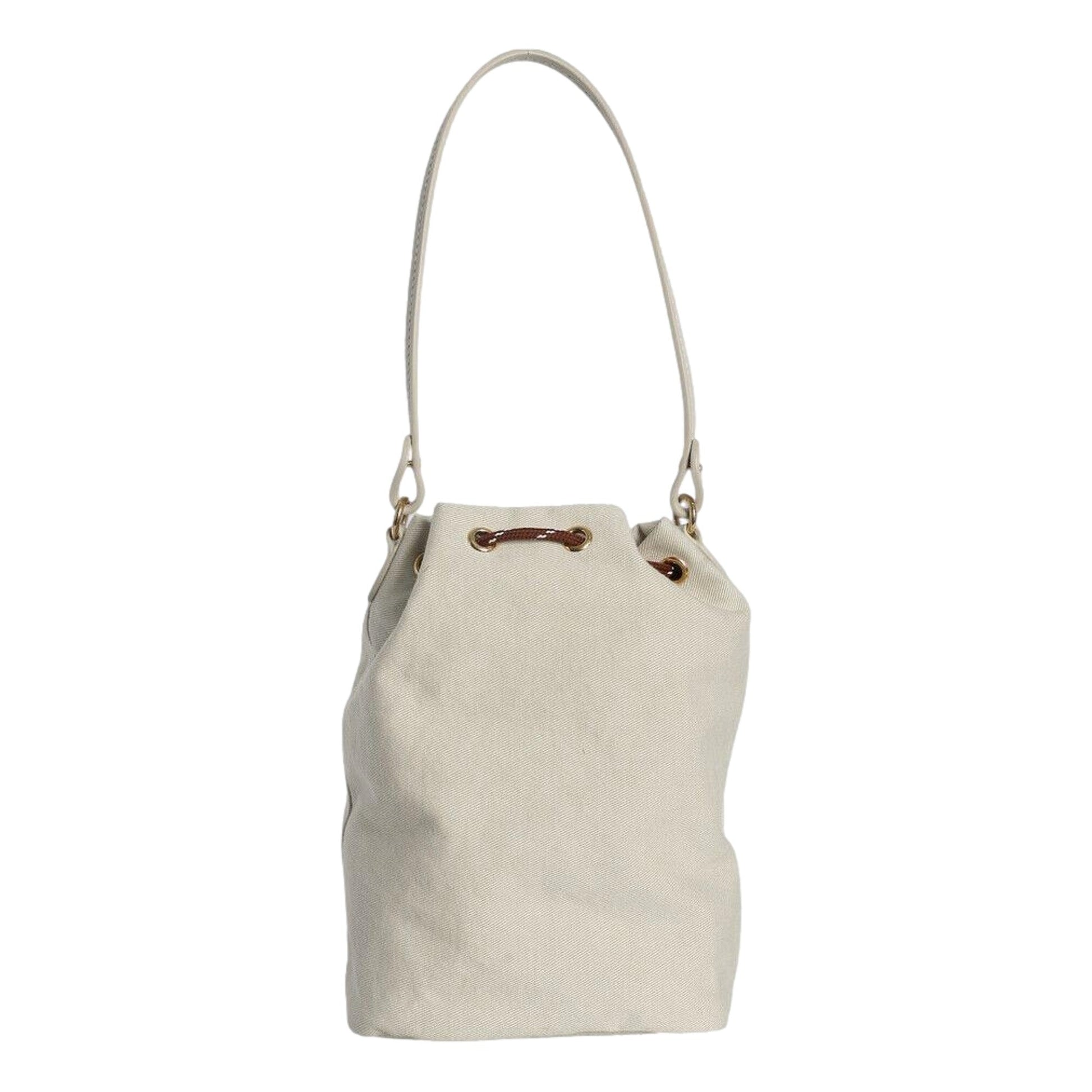 Miu Miu Gabardine Mini Bucket Bag in White -   Shop Bags LLC 