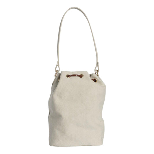 Miu Miu Off-White Gabardine Mini Bucket Bag - Shop Luxury Style