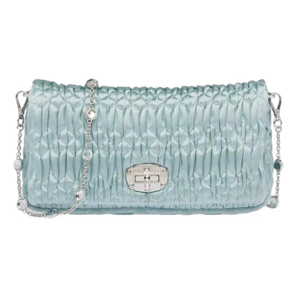 Miu Miu Satin Quilted Crystal Embellished Chain Crossbody Bag Sale -   Shop Bags LLC 
