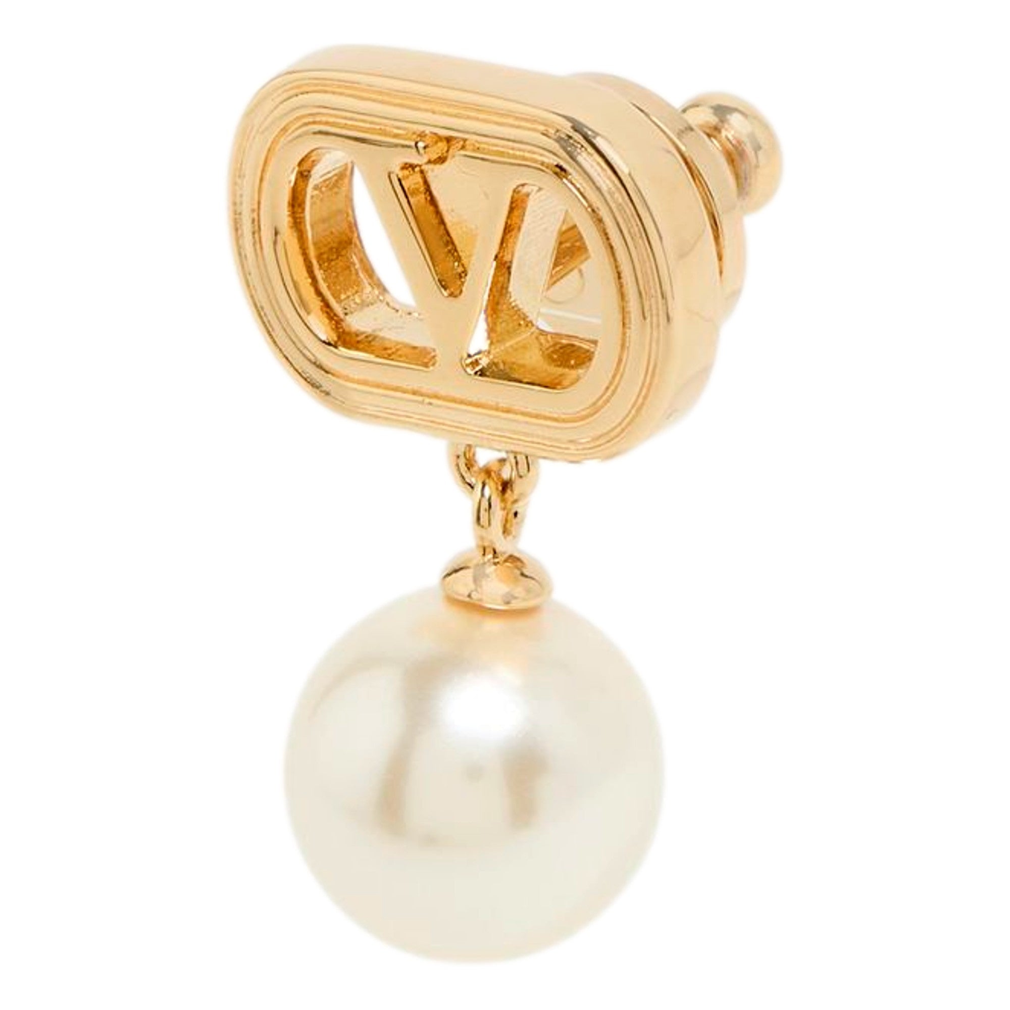 Valentino Gold Pearl Drop Earrings: Timeless Luxury & Elegance