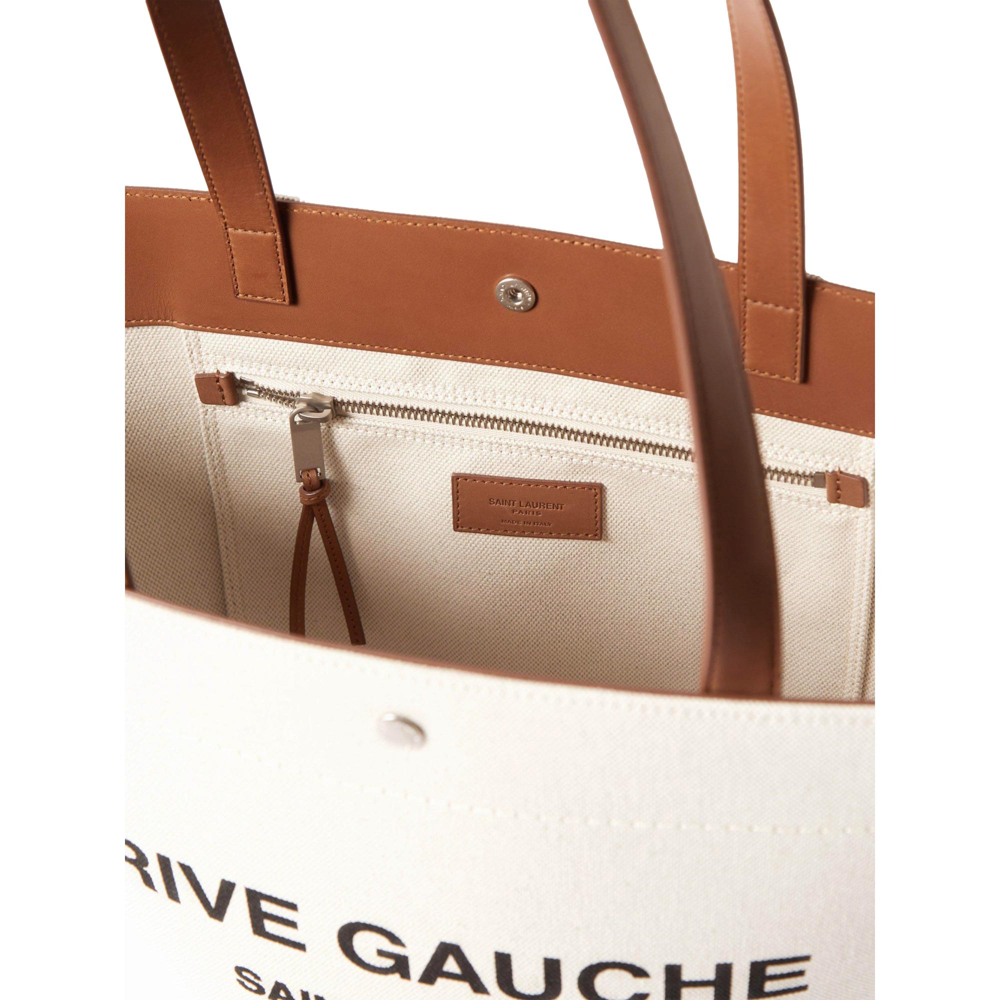Saint Laurent Rive Gauche Linen Bucket Bag - Chic & Functional