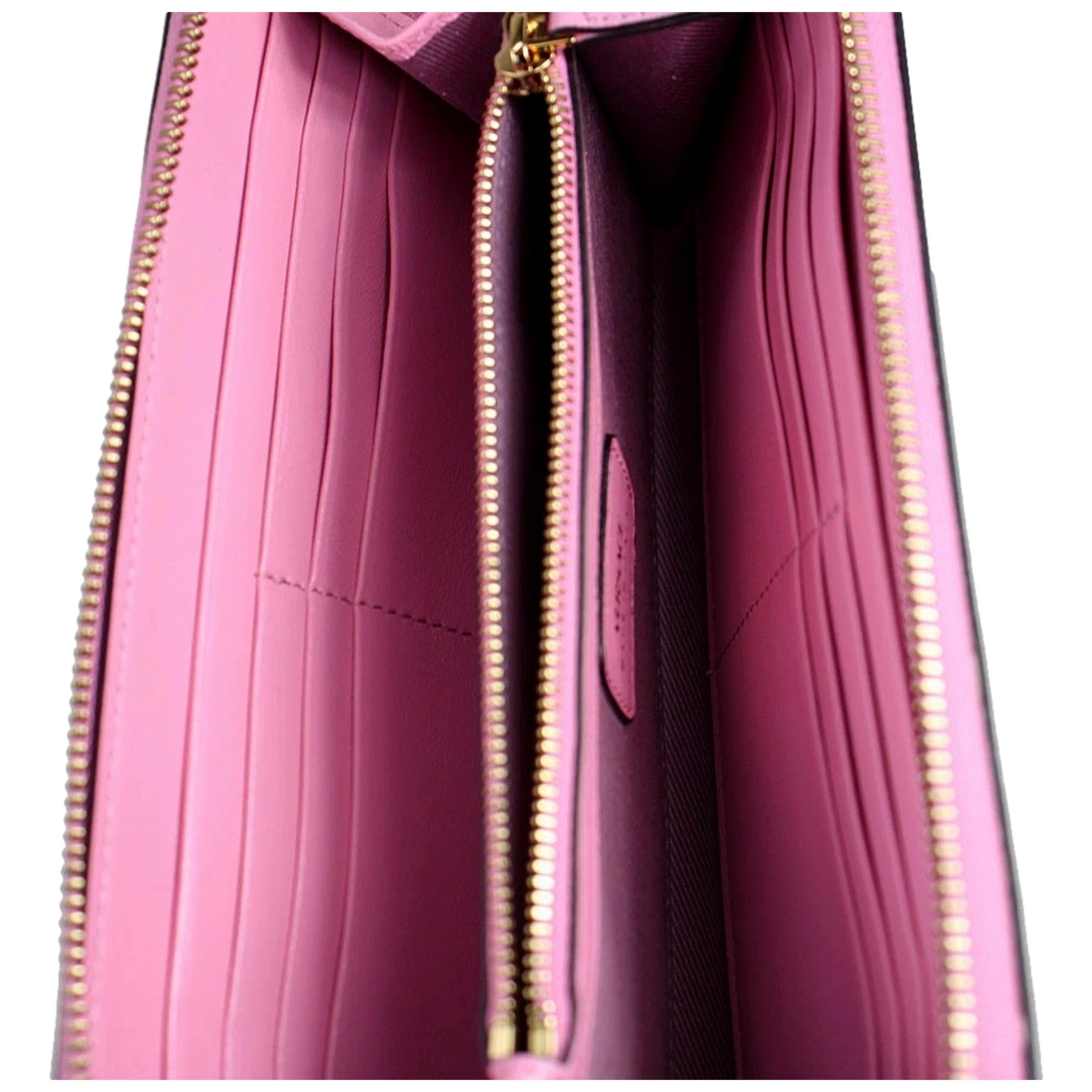 Pink Long Zip Around Wallet Wallets - Versace La Medusa Elegance -   Shop Bags LLC