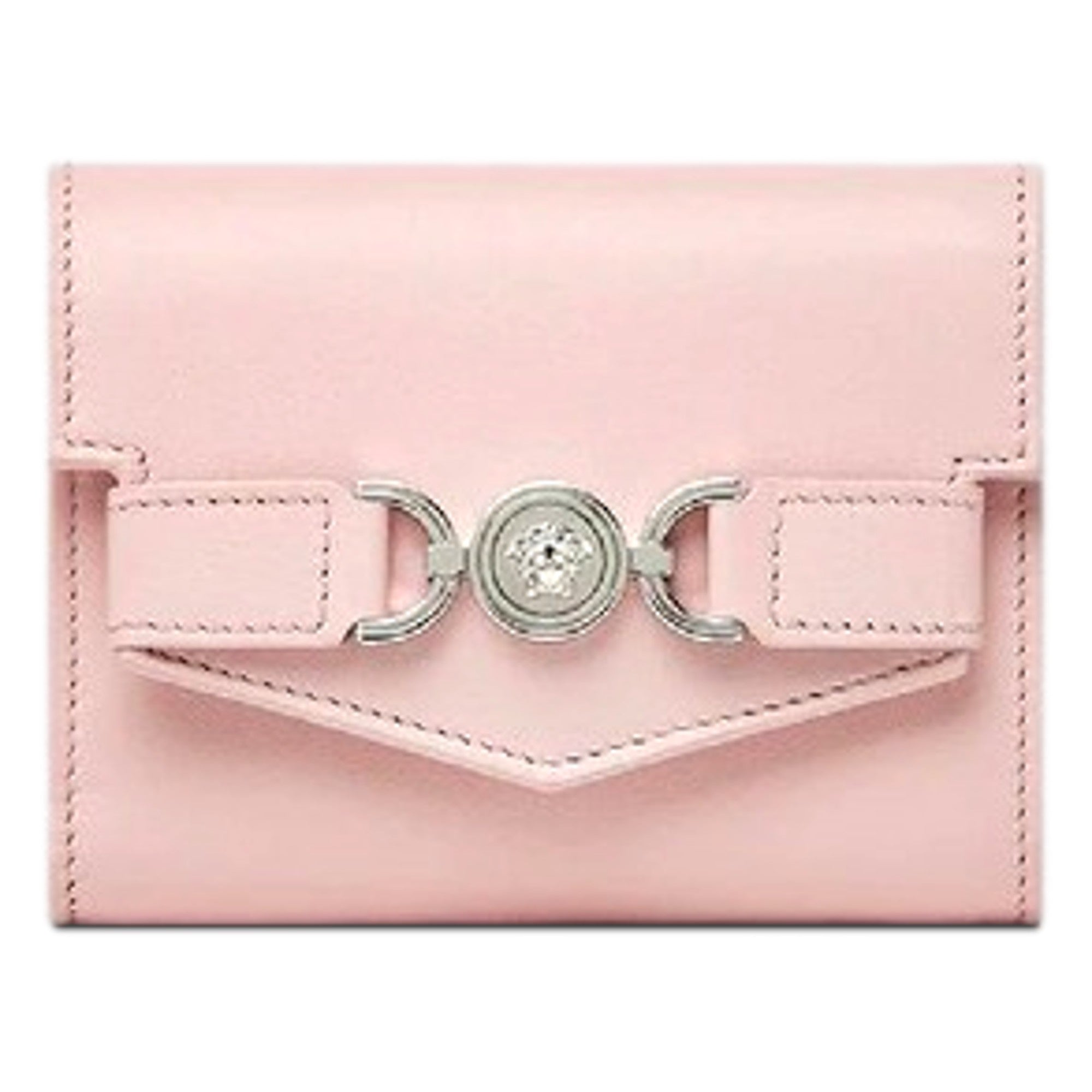 Pink Tri Fold Snap Wallet by Versace - Luxury Card Holder & Coin Pouch -   Shop Bags LLC