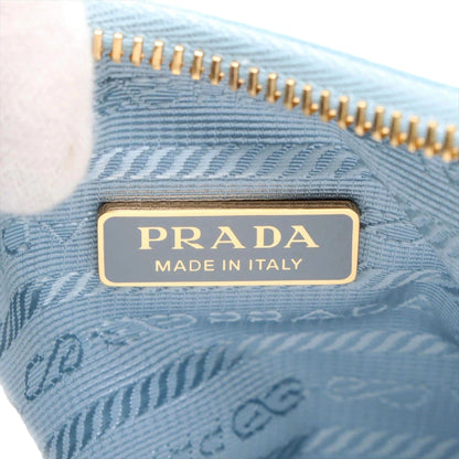 Prada 2Way Tessuto Nylon Cielo Blue Ostrich Leather Shoulder Handbag -   Shop Bags LLC 