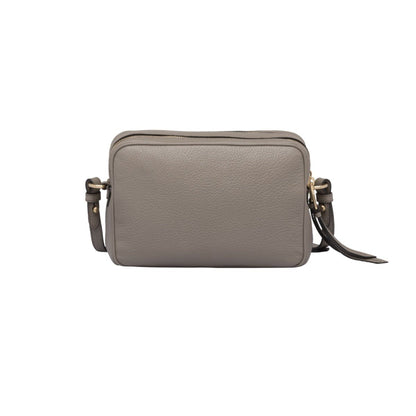 Prada Argilla Grey Leather Crossbody - Elegance Meets Functionality -   Shop Bags LLC
