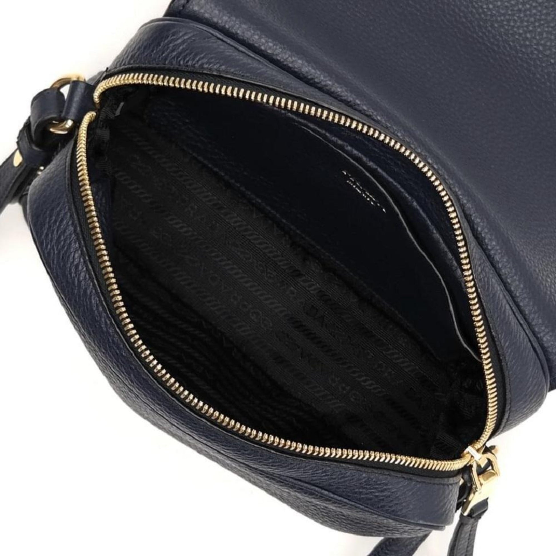 Prada Baltico Blue Leather Crossbody Bag - Elegance Meets Versatility -   Shop Bags LLC