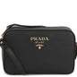 Prada Black Leather Camera Bag - Chic Crossbody with Gold Logo -   Shop Bags LLC