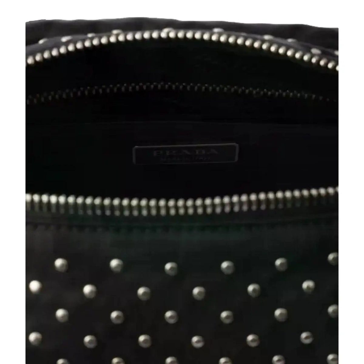 Prada Black Studded Re-Nylon Shoulder Bag - Elevate Your Style
