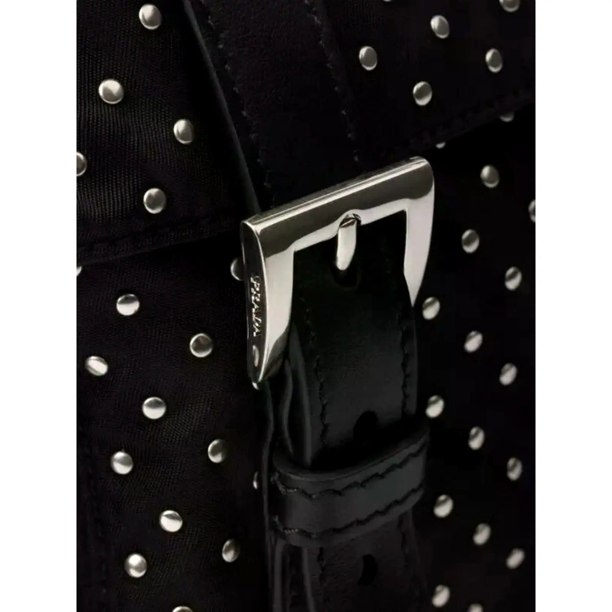 Prada Black Studded Re-Nylon Shoulder Bag - Elevate Your Style