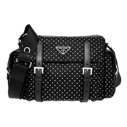 Prada Black Studded Re-Nylon Shoulder Bag - Elevate Your Style