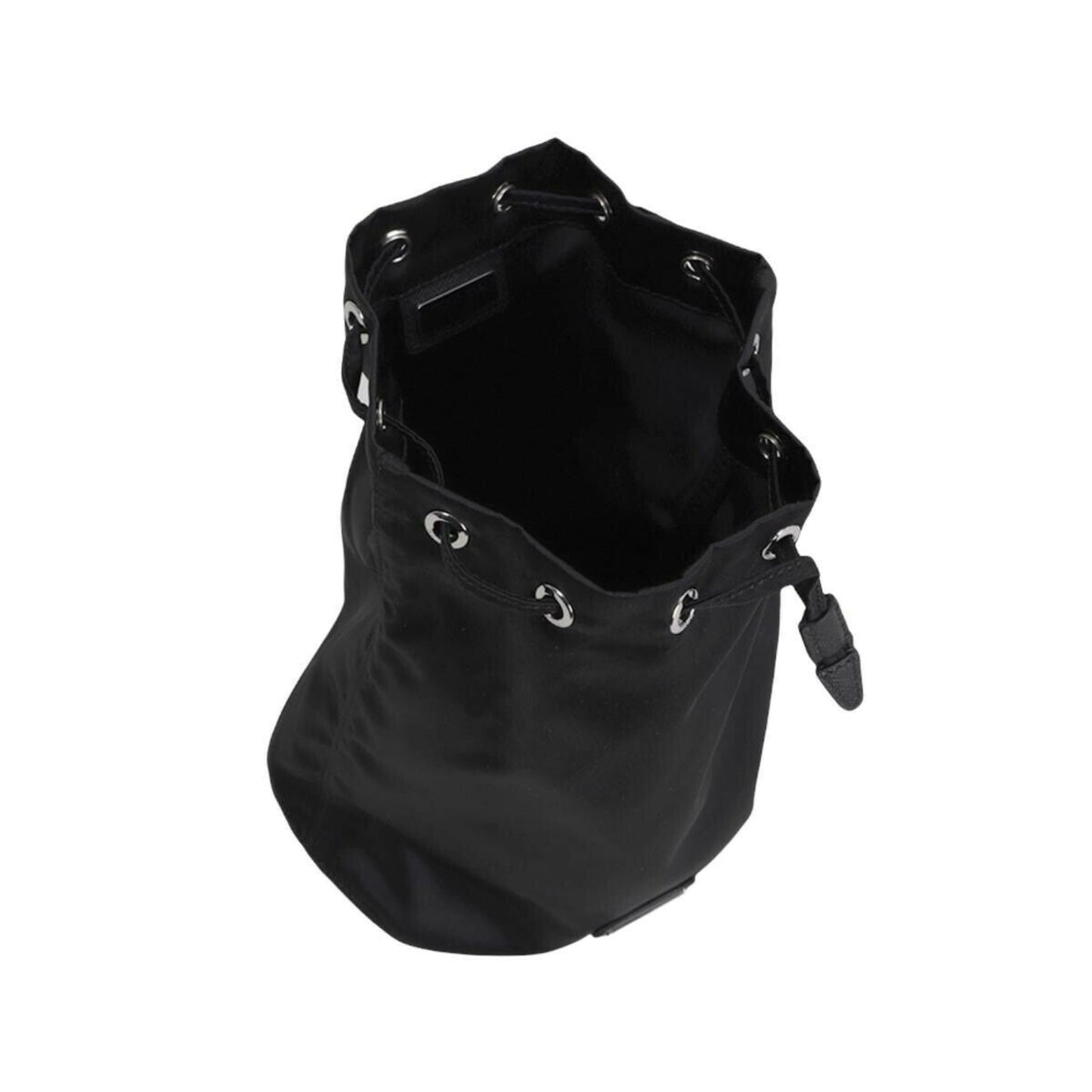 Prada Black Tessuto Nylon Triangle Logo Drawstring Bucket Bag -   Shop Bags LLC 