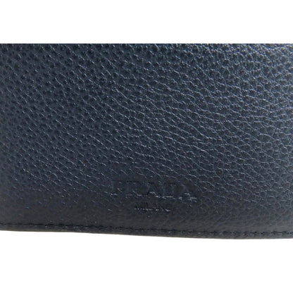 Prada Black Vitello Micro Grain Leather Bifold - Timeless Luxury -   Shop Bags LLC