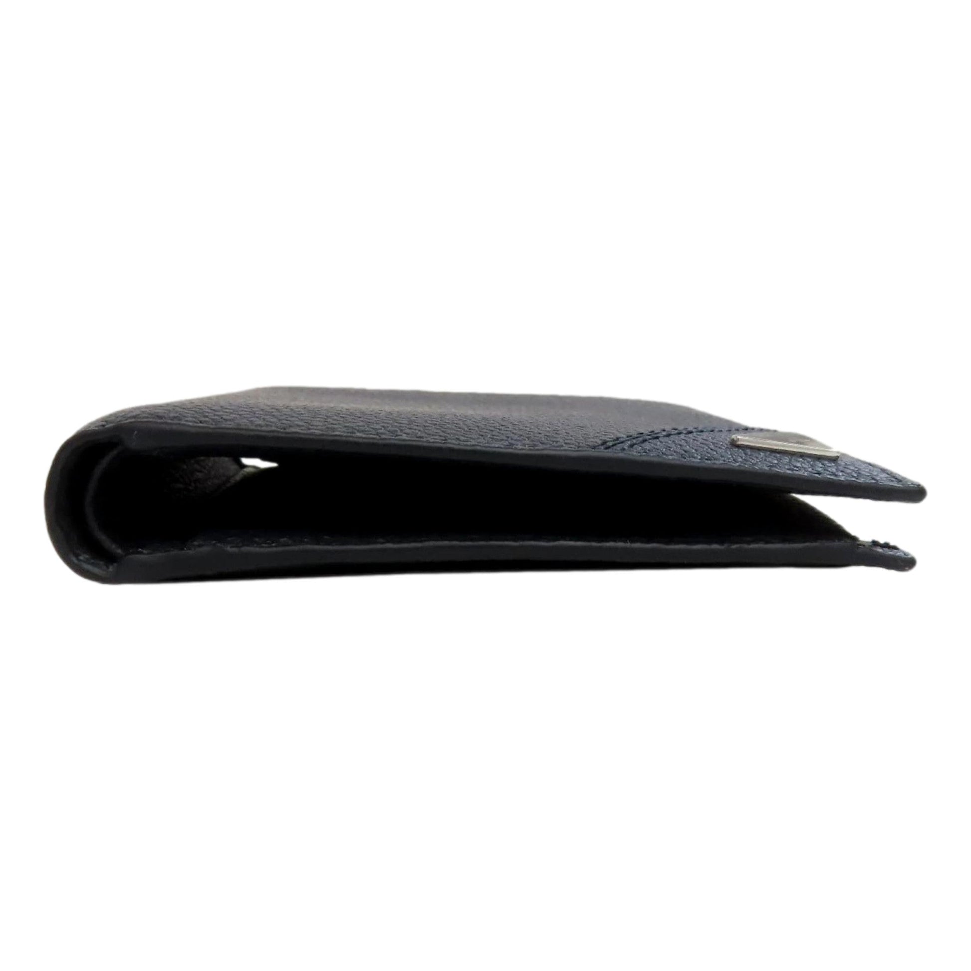 Prada Black Vitello Micro Grain Leather Bifold - Timeless Luxury -   Shop Bags LLC