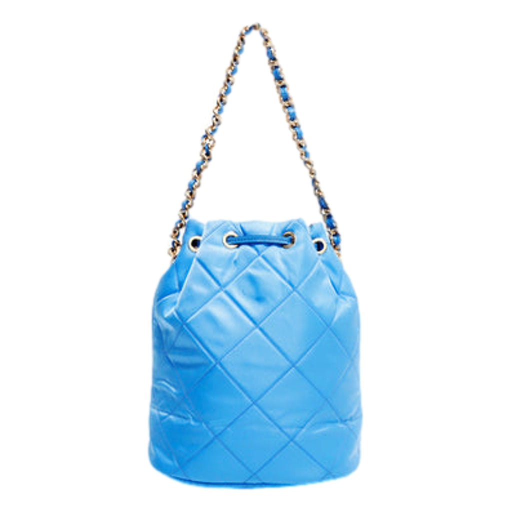 Prada Blue Quilted Nylon Bucket Bag - Luxury & Versatile Design -   Shop Bags LLC