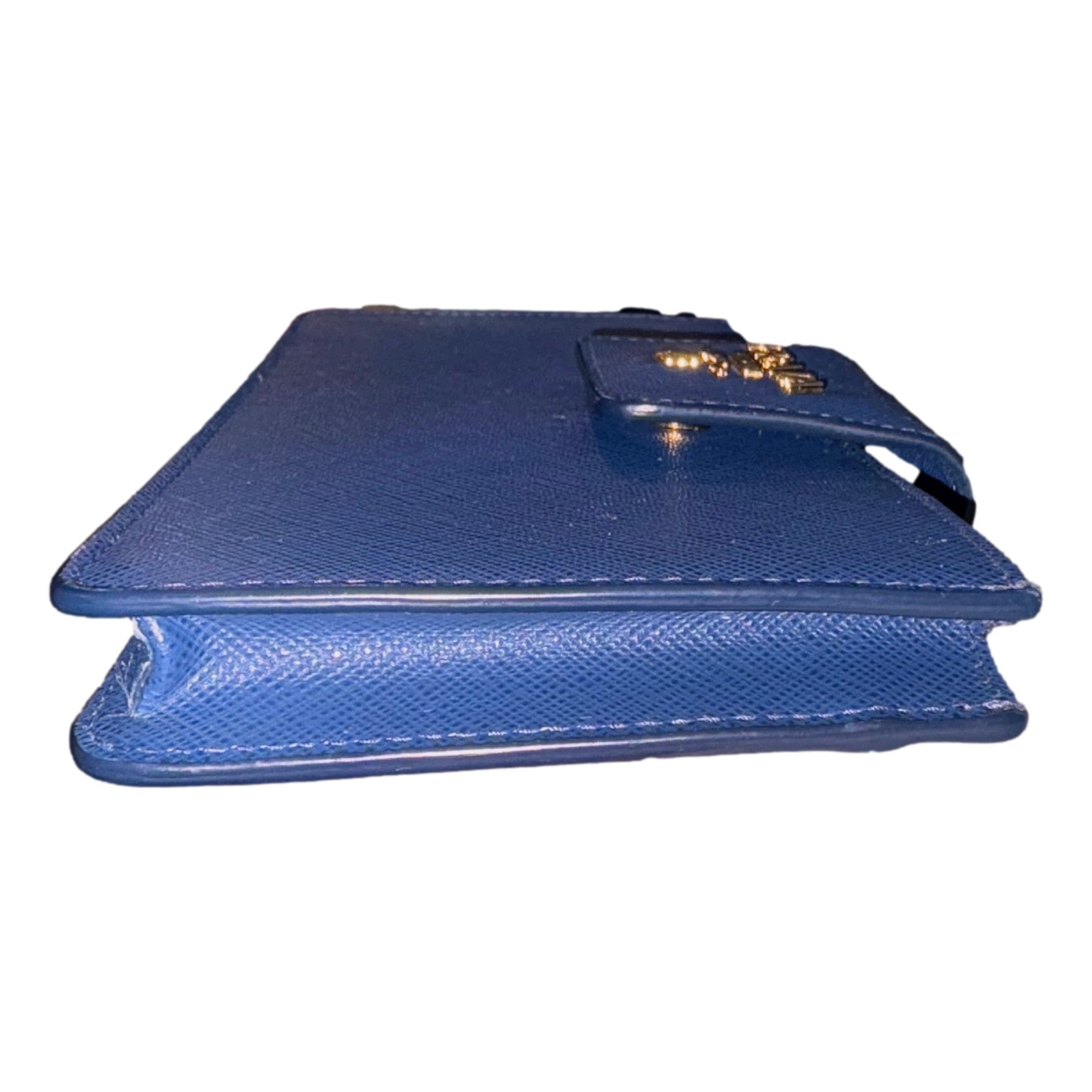Prada Blue Wristlet Clutch Wallet - Luxury Saffiano Leather Design -   Shop Bags LLC