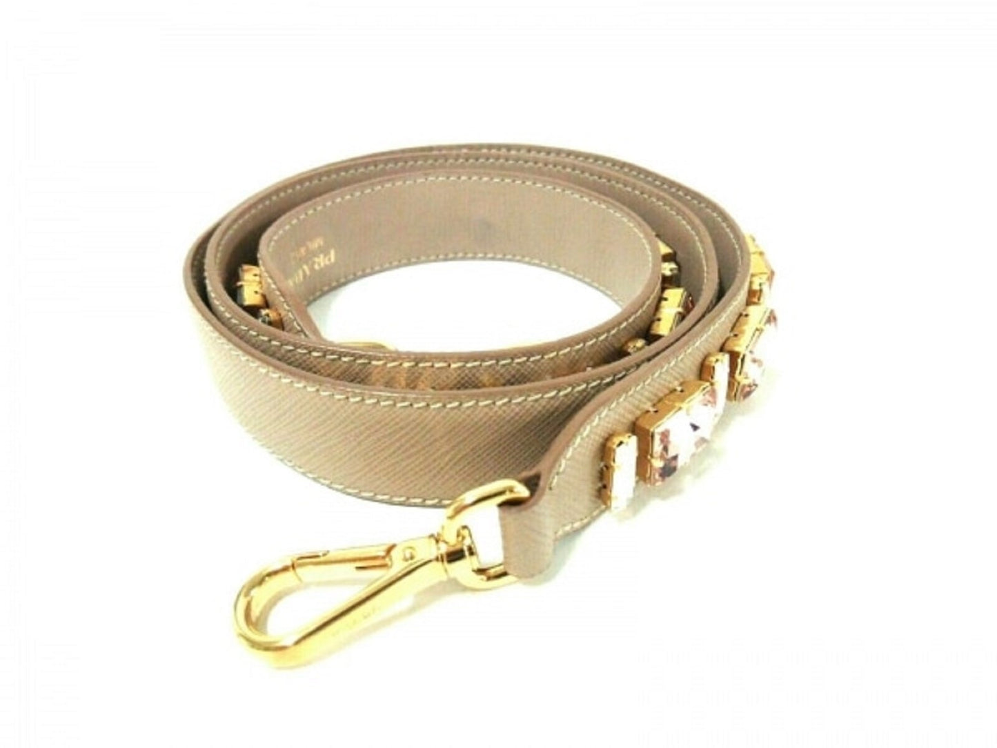 Prada Blush Pink Crystal Strap: Elegant Accessory for Any Handbag -   Shop Bags LLC