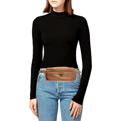 Prada Brown Re-Nylon Saffiano Belt Bag: Elevate Your Everyday