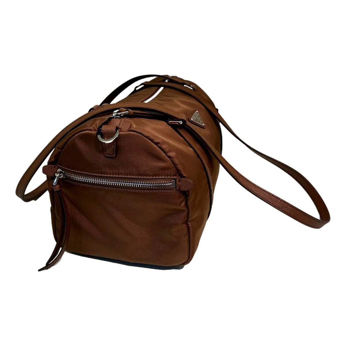 Prada Brown Small Duffel Bag: Elevate Travel Elegance in Style