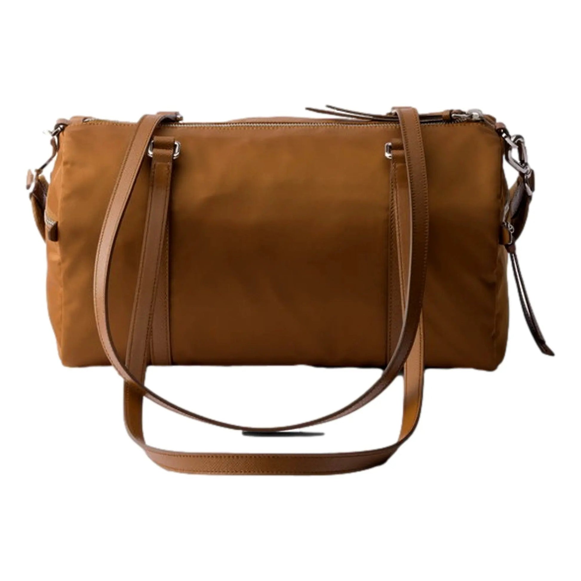 Prada Brown Small Duffel Bag: Elevate Travel Elegance in Style -   Shop Bags LLC