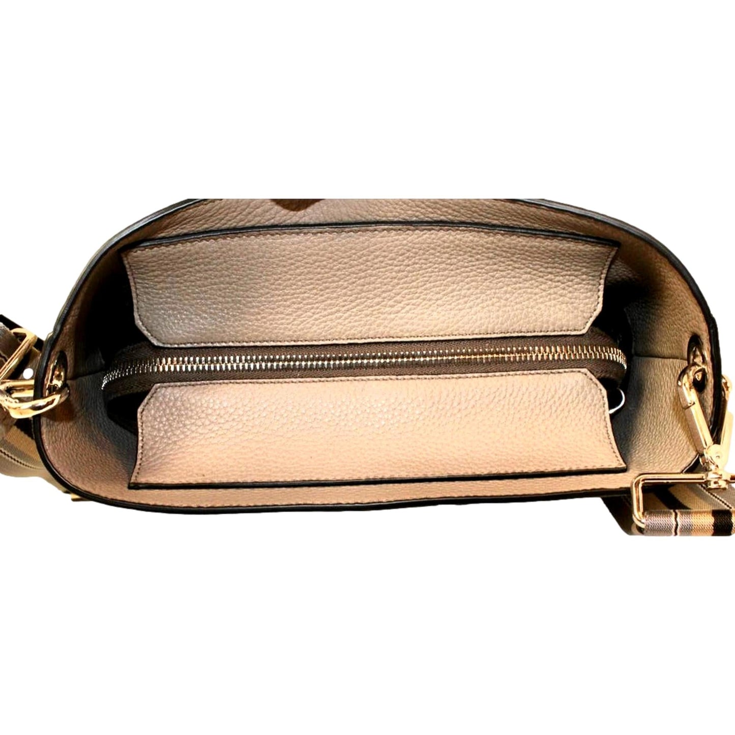 Prada Bucket Bag: Stylish Vitello Phenix Leather with Stripe Strap -   Shop Bags LLC 