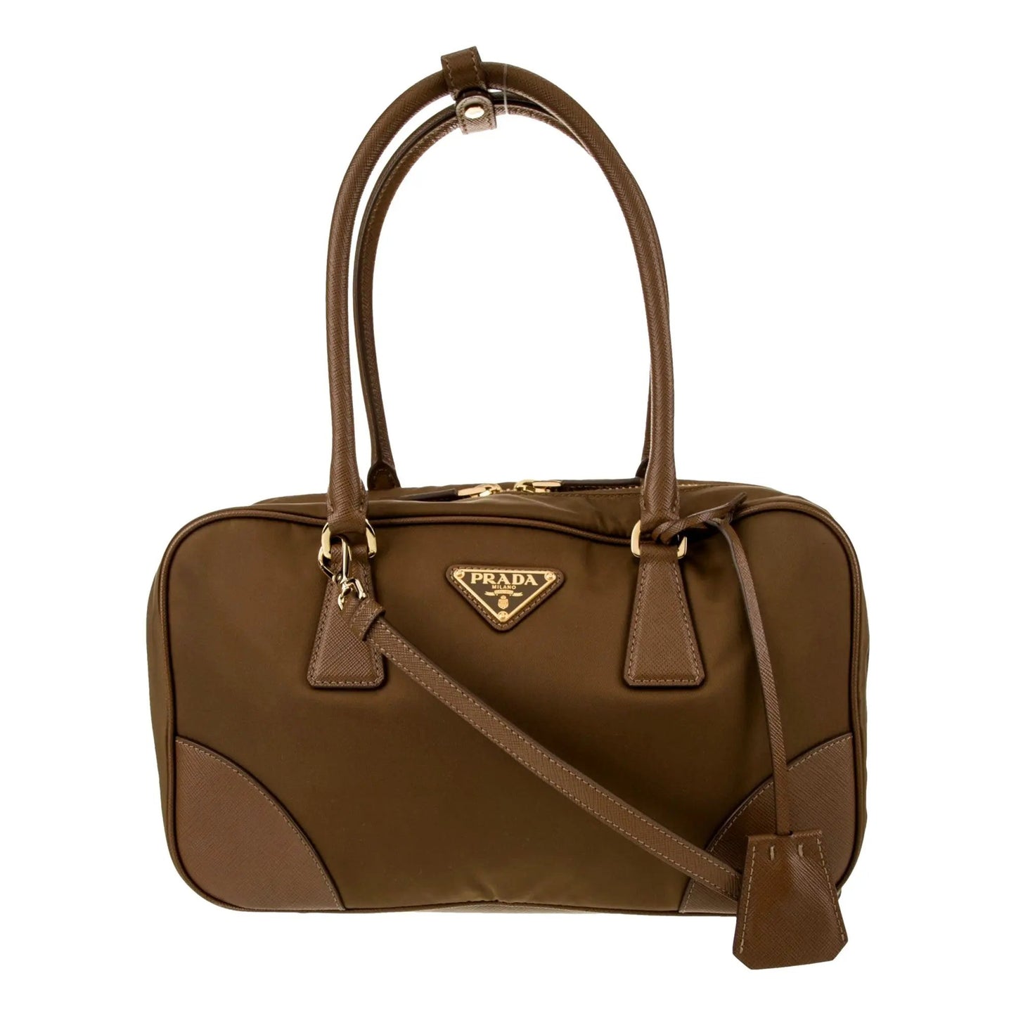 Prada Cork Beige Bag: Luxury Leather Elegance by Shop Bags LLC -   Shop Bags LLC