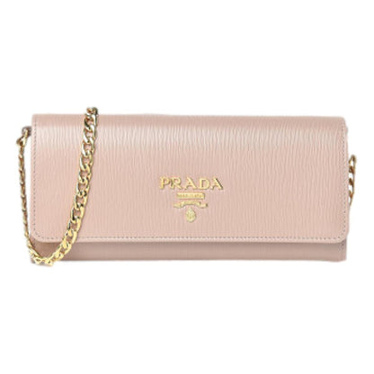 Prada Crossbody Bag & Leather Wallet - Chain Wallet in Cipria Beige -   Shop Bags LLC 