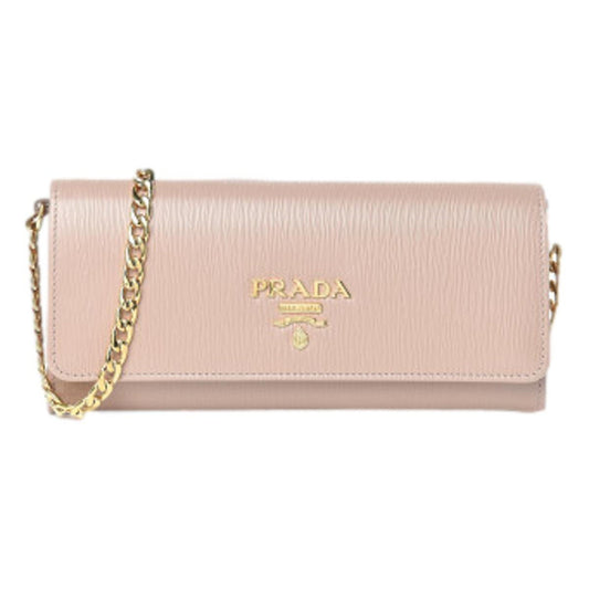 Prada Crossbody Bag & Leather Wallet - Chain Wallet in Cipria Beige -   Shop Bags LLC 