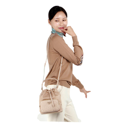 Prada Duet Tessuto: Luxury Ostrich Leather Bucket Bag in Beige -   Shop Bags LLC 