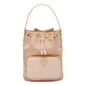 Prada Duet Tessuto: Luxury Ostrich Leather Bucket Bag in Beige -   Shop Bags LLC 