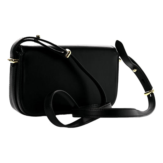 Prada Embleme Triangle Logo Soft Calfskin Crossbody Bag - Black -   Shop Bags LLC 