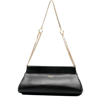 Prada Enchaine Small Shoulder Bag Calfskin Leather - Shop Bags