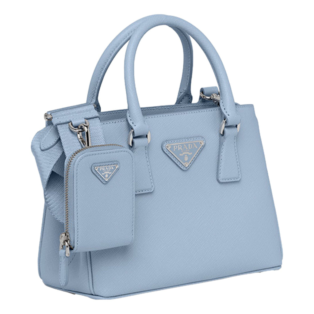 Prada Galleria Mini Saffiano Crossbody - Luxury in Celeste Blue -   Shop Bags LLC 
