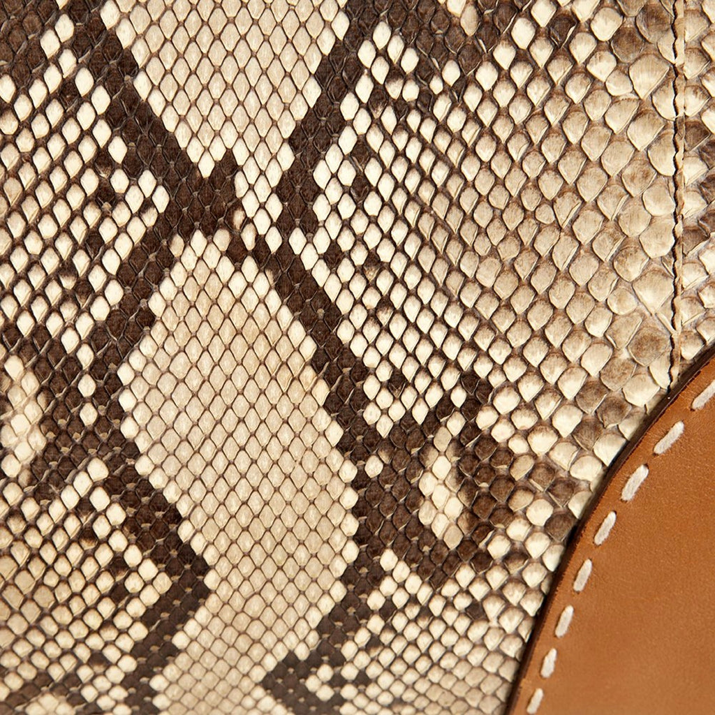 Prada Galleria Natural Python Leather Brown Double Zip Tote Handbag -   Shop Bags LLC 