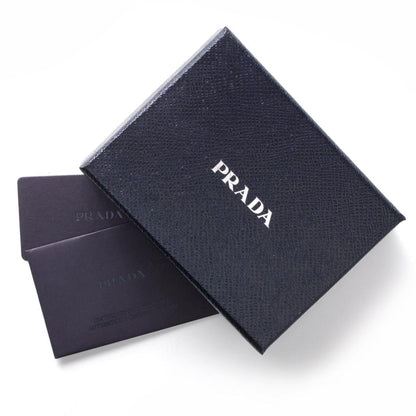 Prada Grey Leather Card Holder: Chic & Compact Wallet Essential -   Shop Bags LLC