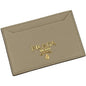 Prada Grey Leather Card Holder: Chic & Compact Wallet Essential -   Shop Bags LLC