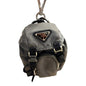 Prada Grey Nylon Mini Backpack Bag Charm Keychain | Shop Bags