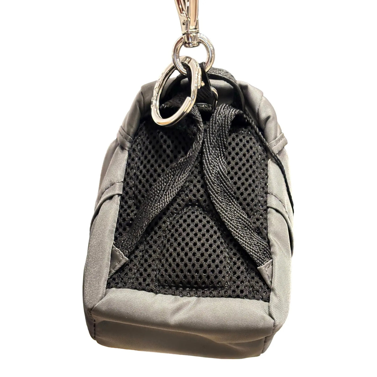 Prada Grey Nylon Mini Backpack Bag Charm Keychain | Shop Bags