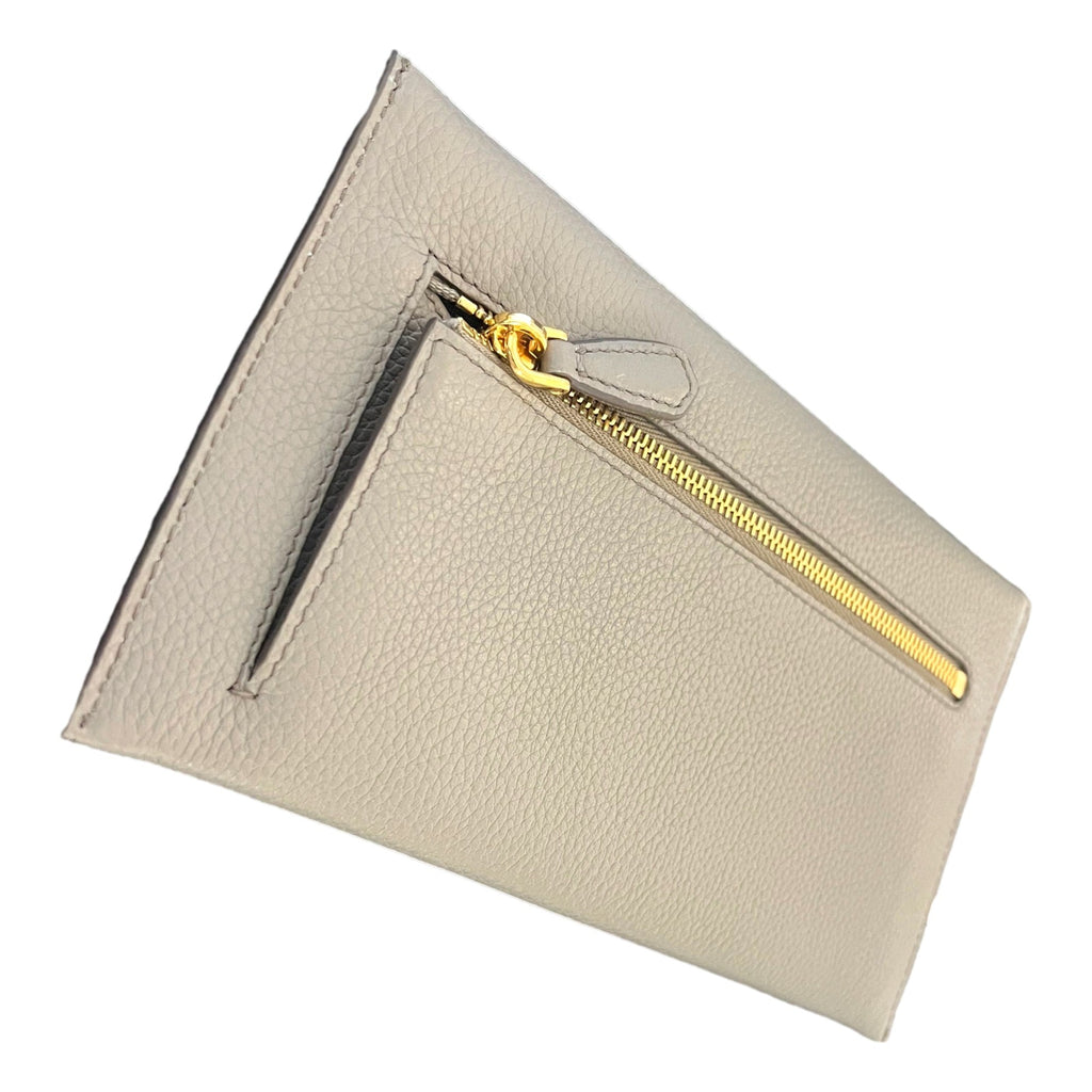 Prada Grey Wallet - Long Envelope Wallet in Vitello Grain Leather -   Shop Bags LLC 